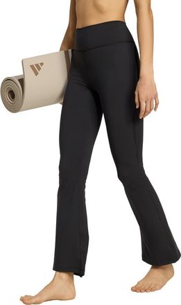 adidas AllMe Essential Flare Leggings in Black/Black at Nordstrom Rack, Size X-Large
