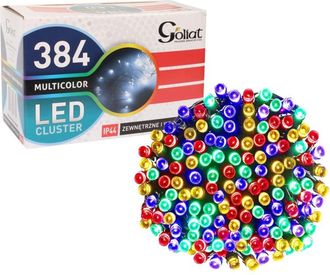 OEM Luces Navide&ntilde;as Con Forma De Oruga Multicolor: 384 Led, Aptas Para Uso Exterior, Ip44, Longitud 3 M + Cable De Alimentaci&oacute;n De 2 M