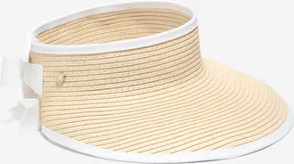 Cole Haan Womens Packable Straw Visor - Beige