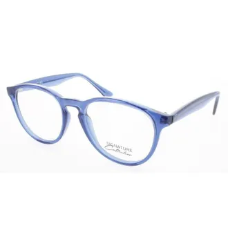 Signature Unisex Blue Rectangular Eyeglass Frames S7026CrystalNavy51