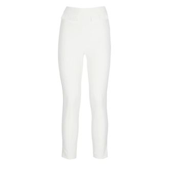 Elisabetta Franchi Skinny Trousers, female, Beige, Size: XS Double-Stretch Crepe Trousers
