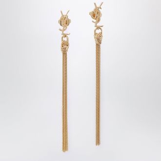 Saint Laurent Orecchini pendenti Cassandre dorati