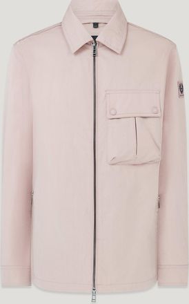 Belstaff Drome Overshirt Mens Cotton Gabardine Wood Rose Size 2XL