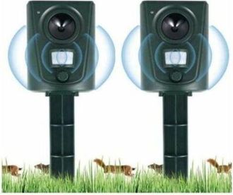 OEM Repelente Ultras&oacute;nico Para Gatos 2x 2023 Para Jardines, Repelente Para Gatos Con Estacas Para El Suelo Para Disuadir A Perros, Gatos Y P&aacute;jaros, Para J