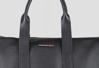 Alexander Smith Jane Large handbag with shoulder strap in black tumbled leather