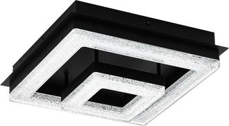 Eglo Fradelo Integrated led Semi Flush Light Black - Eglo