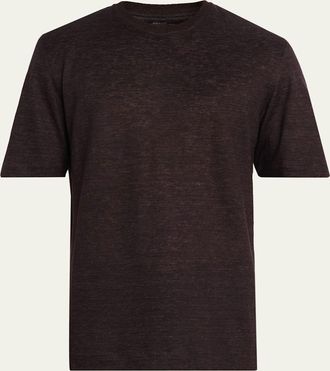 Ermenegildo Zegna Mens Linen Crewneck T-Shirt