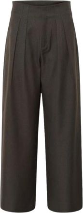 MY ESSENTIAL WARDROBE Space MW Pantalons - Dames - Wijde Broeken - Groen - L - Broeken