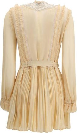 Self Portrait Womens Beige Viscose Casual Dress