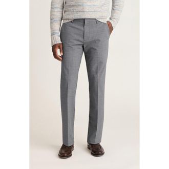 Bonobos Weekday Warrior Stretch Cotton Dress Pants in Monday Grey Check Heather at Nordstrom, Size 40 X 30