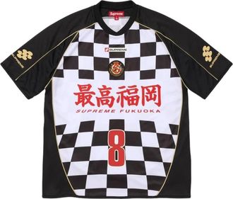 SUPREME SS26 Checkerboard Soccer Jersey Black SUP-SS26-347-BLK