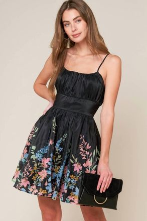 Flying Tomato Midnight Wildflower Dress In Black
