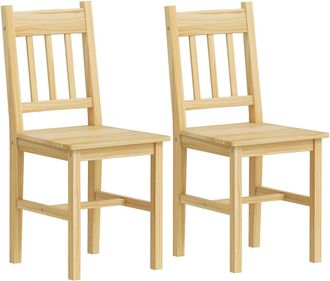 HOMCOM Sillas de comedor 41x46.5x85.5 cm madera natural