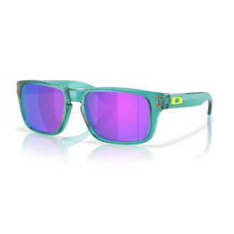 Oakley Sunglasses, unisex, Green, Size: 50 MM Junior Sunglasses in Transparent Green/Prizm Violet