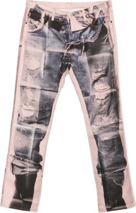Acne Studios Trompe-loeil Jeans - Heren - Regular Fit Jeans - Roze - M - Katoen - Jeans