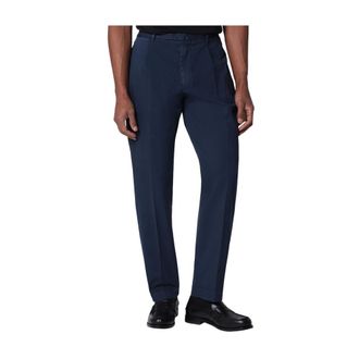 Santaniello Chinos, male, Blue, Size: 2XL Arechi Pleated Trousers