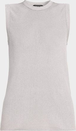 Tom Ford Micro Sequins Ribbed Tank Top