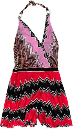 Missoni Pink and Red Halter Neck Romper Size XXS