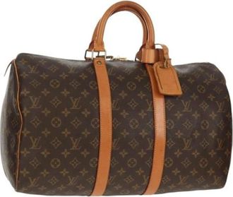 Louis Vuitton Pre-owned Weekend Bags, female, Brown, Size: ONE SIZE Pre-owned Canvas Weekend Bag
