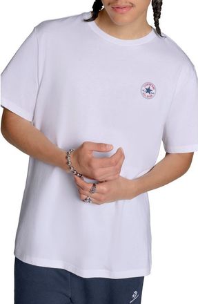 Converse Chuck Taylor All Star Red Patch T-Shirt in White 10A at Nordstrom, Size X-Large