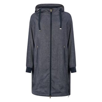Herno Parkas, female, Blue, Size: M Long Jacket with Hood
