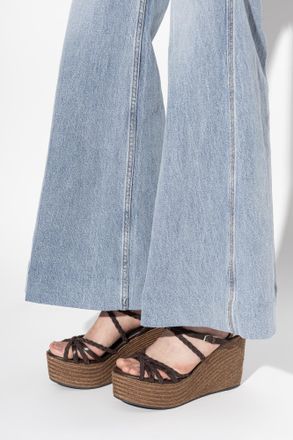 Jimmy Choo London Nyra 100 Wedge Sandals, Womens, Brown