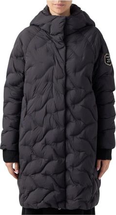 Ermanno Scervino Donsjas met kristallen logo - Dames - Dons jassen - Zwart - XS - Leer - Jassen