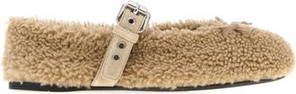 Miu Miu Beige Round Toe Ballet Flats