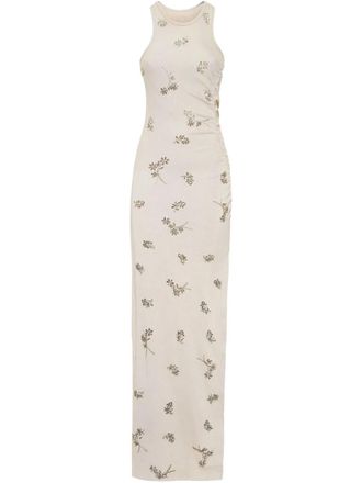 Philipp Plein jersey midi dress - women - Cotton/Elastane - M - Grey