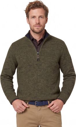 Camel Active trui Camel Active half zip forest groen katoen