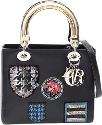 Dior Pre-owned Lady Dior Leder 2way Handtas - Dames - Vintage Handtas - Zwart - ONE Size - Leer - Vintage