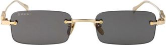 Gucci Stijlvolle herenzonnebril - Heren - Zonnebrillen - Geel - 52 MM - Accessoires