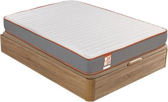 What The Sleep Colch&oacute;n 90x190cm y canap&eacute; WTS Rap Natural 22cm Montaje incl