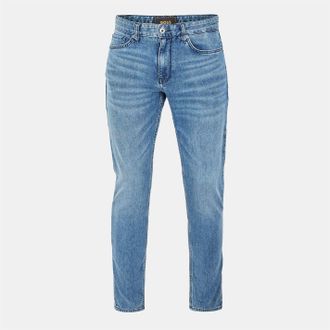 HUGO BOSS Mens Delaware Slim Fit Five Pocket Jeans in Medium Blue - Size 30W/32L