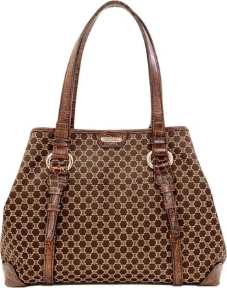 Celine Macadam Dark Brown Canvas Tote Bag (Pre-Owned)