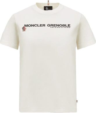 Moncler WOMENS BRANDED COTTON T SHIRT Size: M, colour: WHITE