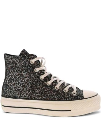 Converse Sneakers alte Chuck Taylor con glitter - Nero