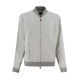 Kiton Bomberjack - Heren - Bomber jackets - Grijs - 3XL - Jassen