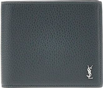 Saint Laurent Grained leather bi-fold wallet Man One Size
