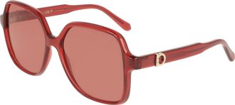 Ferragamo Red Square Ladies Sunglasses SF2069SE 616 57