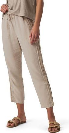 Splendid Angie Straight Leg Linen Blend Drawstring Pants in Fawn at Nordstrom Rack, Size X-Large