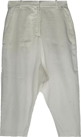The Row Mid Length Shorts in White Cotton