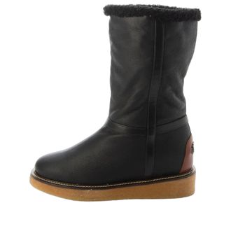 Ferragamo Shearling-Trim Boot - Black