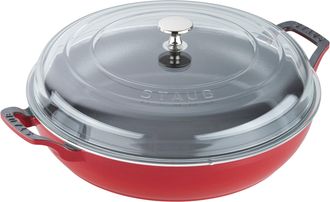 Staub Cast Iron 3.5-qt Braiser with Glass Lid