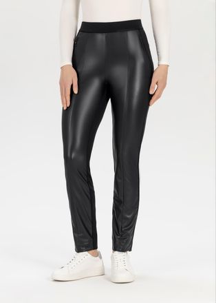 Stehmann Leggings STEHMANN, Damen, Gr. 36, N-Gr, schwarz (schwarz, 900), Obermaterial: 95% Polyester, 5% Elasthan. Obermaterial 2: 68% Viskose, 27% Polyamid, 5