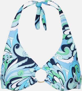 Melissa Odabash Brussels printed ring-detail bikini top