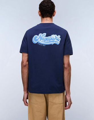 Napapijri Mens Napapijri Zinc Short Sleeve T-Shirt - Navy - Size: 40