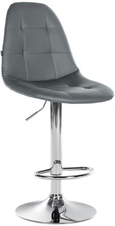 Clp Clp - Taburete De Bar Elmore En Polipiel Gris Metal Cromado