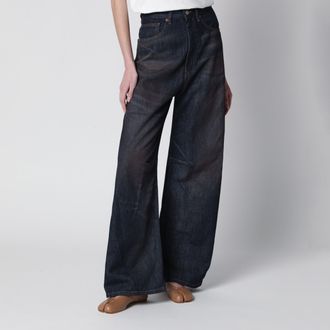 Maison Margiela Jeans ampio blu scuro effetto vissuto