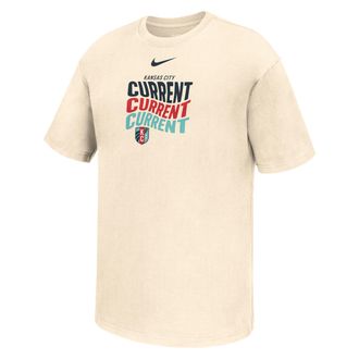 Nike Kansas City Current Max90 Nike Mens NWSL T-Shirt in White | M11766KCSL26-NAT
